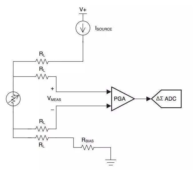 復(fù)雜的四線RTD電路 復(fù)雜的四線RTD電路